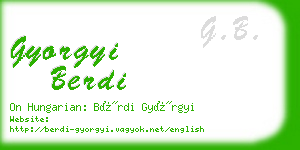 gyorgyi berdi business card